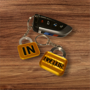 LOCK IN™ Keychain – Daily Focus Reminder